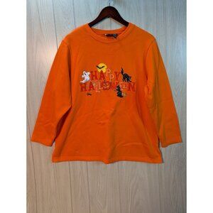 Holiday Editions Halloween Women’s Pullover Sweatshirt Sz XL 1X Vintage Orange